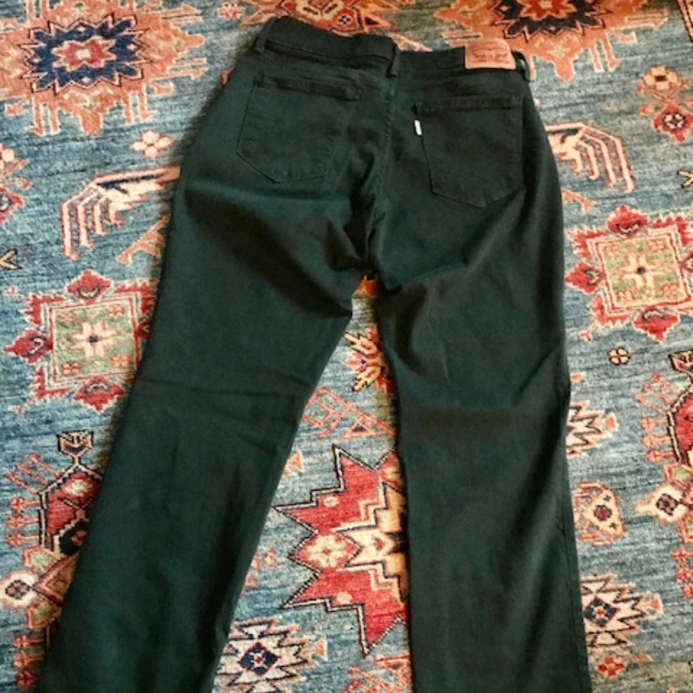 Levis 505 Straight 28x32 6M Dark Green - Picture 2 of 4